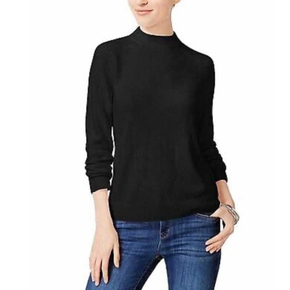 Karen Scott Luxsoft Mock-Neck Sweater
